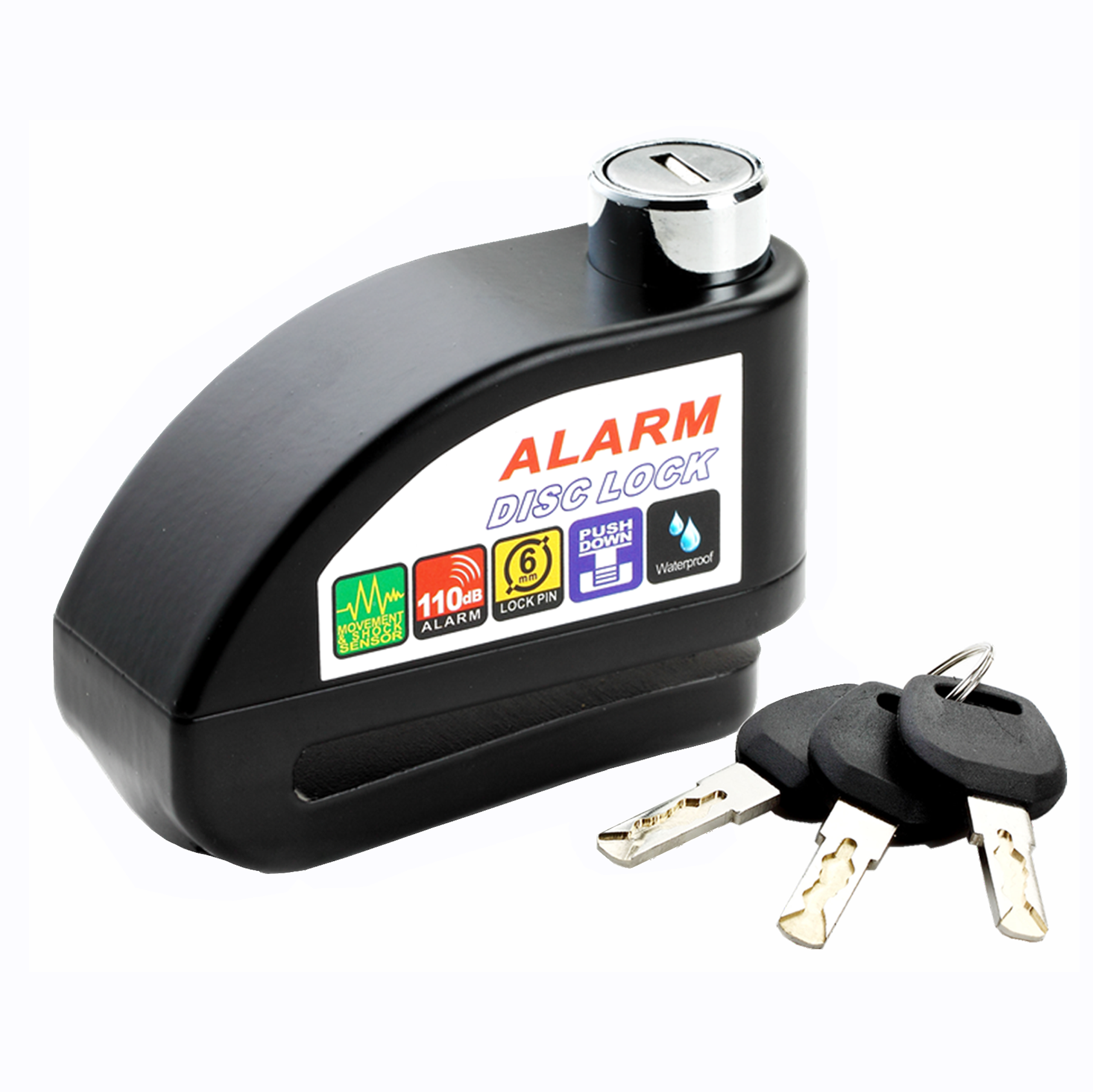 DF Alarm Disc brake Lock  Motorcycle lock alarm Bike scooter Waterproof Anti Theft wheel Security Bicycle Locks